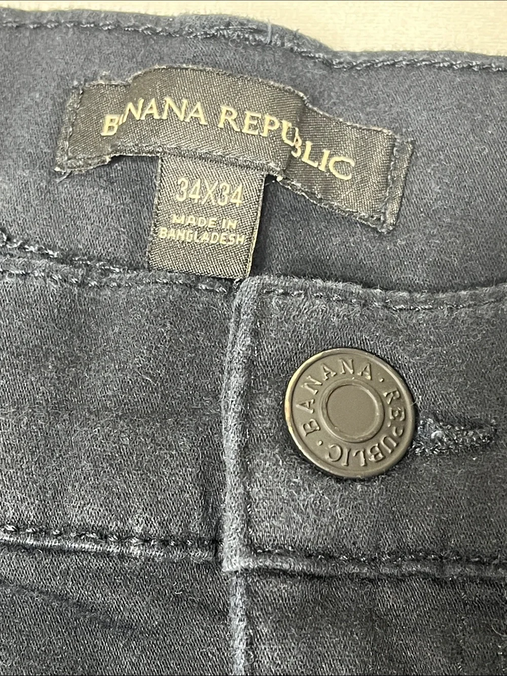 Banana Republic Men’s‎ 34x34 Navy Stretch 5 Pocket Pants Cotton Spandex Casual